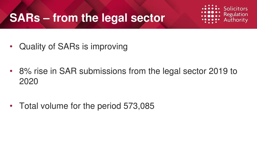 sars from the legal sector