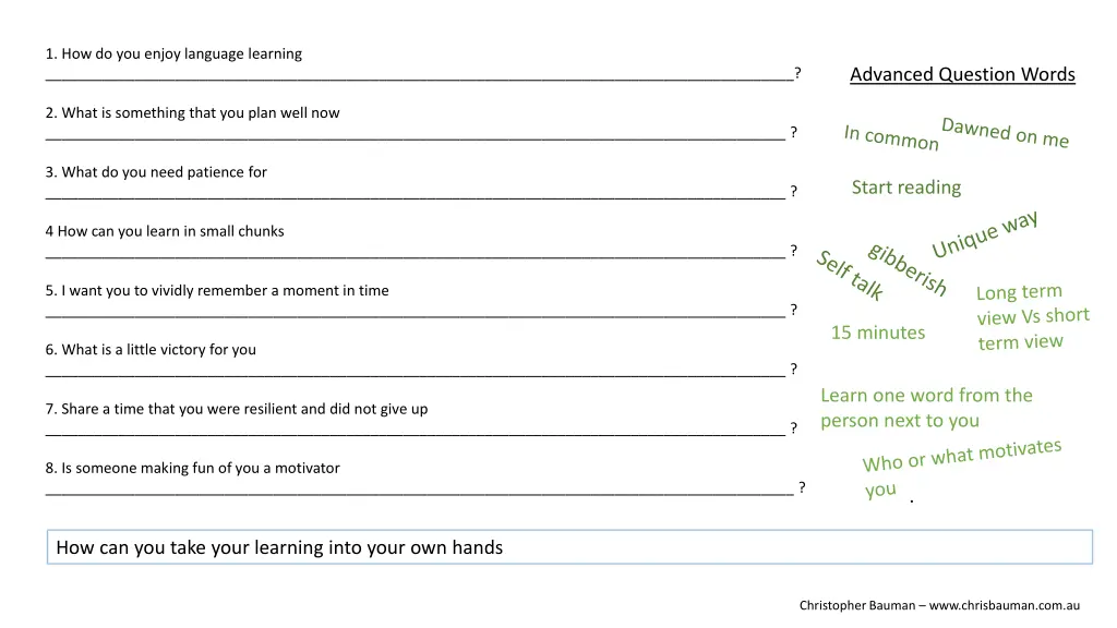 1 how do you enjoy language learning