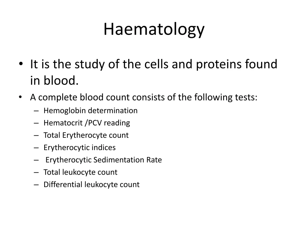 haematology