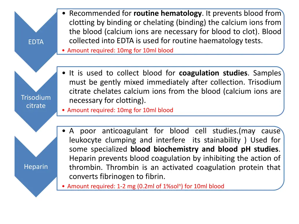 recommended for routine hematology it prevents