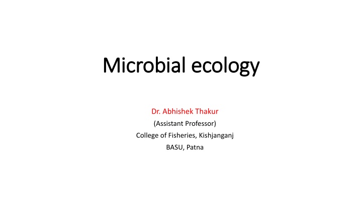 microbial ecology microbial ecology