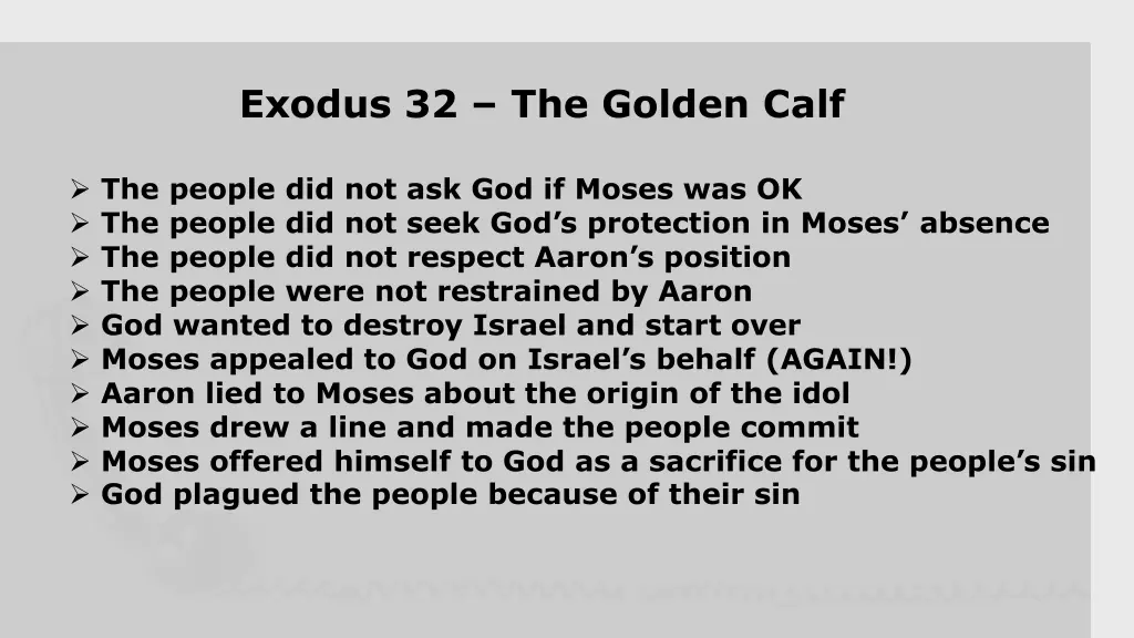 exodus 32 the golden calf