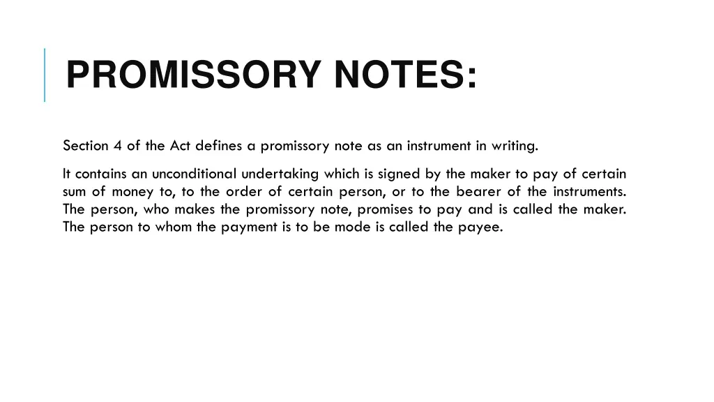 promissory notes