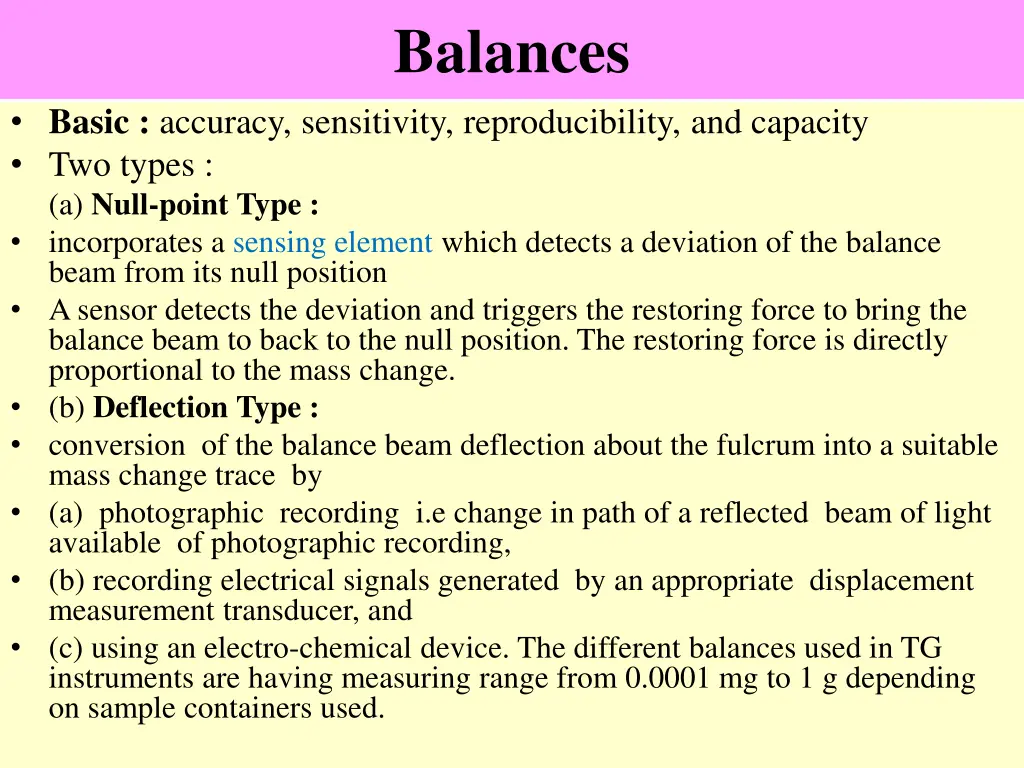 balances