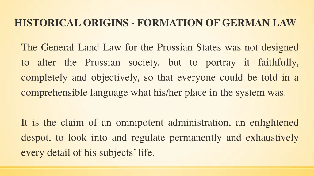 historical origins formation of german law 9