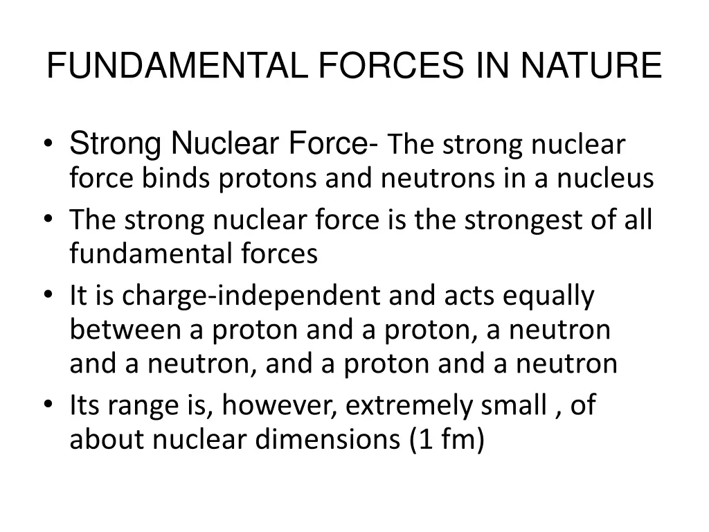 fundamental forces in nature 1