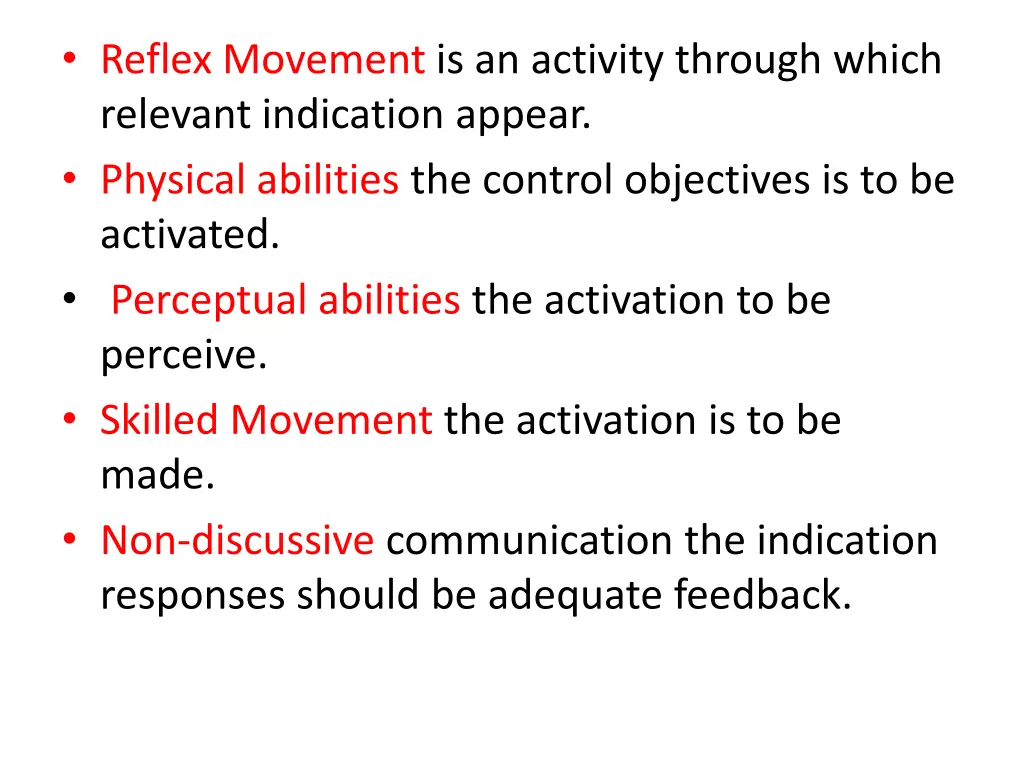 reflex movement is an activity through which