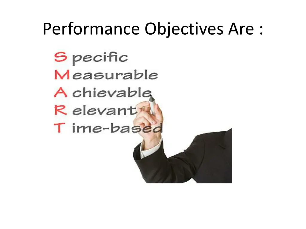 performance objectives are