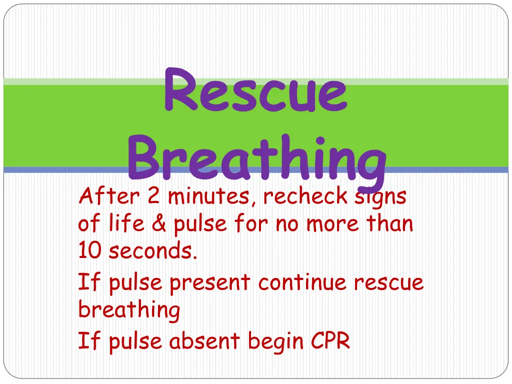 rescue breathing