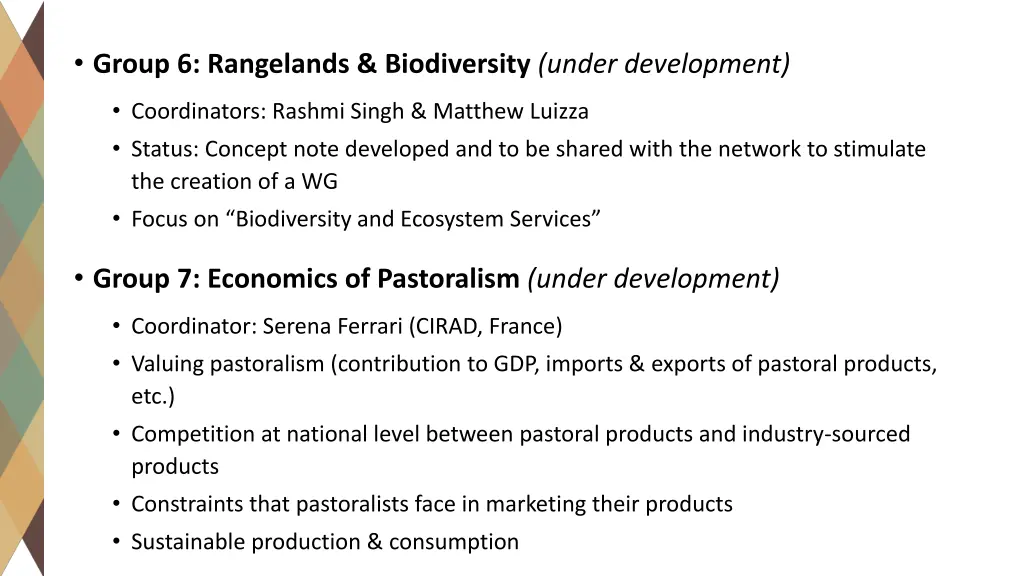 group 6 rangelands biodiversity under development