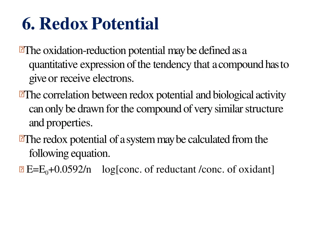 6 redoxpotential