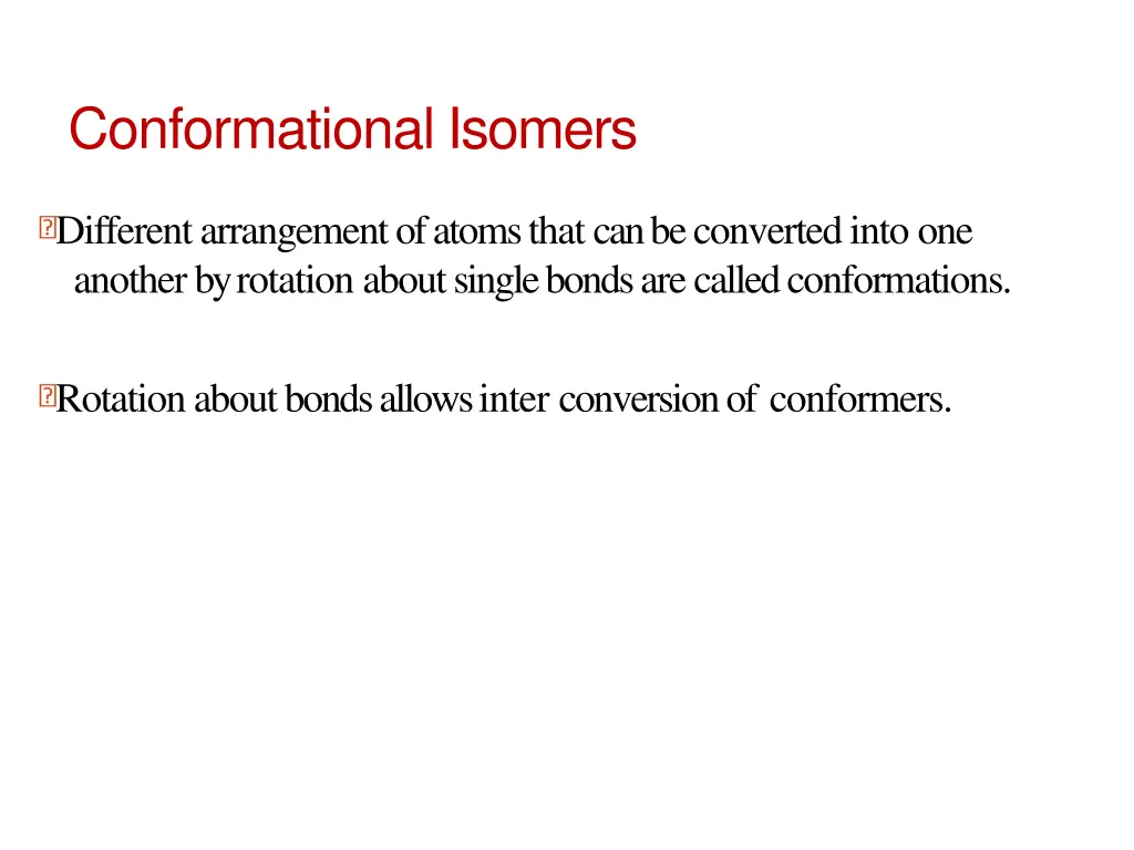 conformational isomers