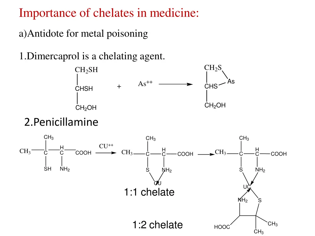 importance of chelates in medicine