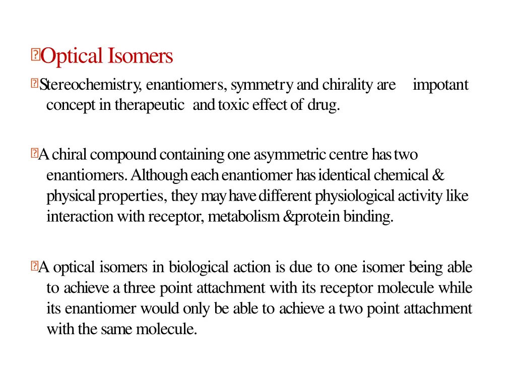 opticalisomers stereochemistry enantiomers