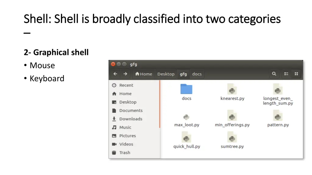 shell shell is broadly classified into