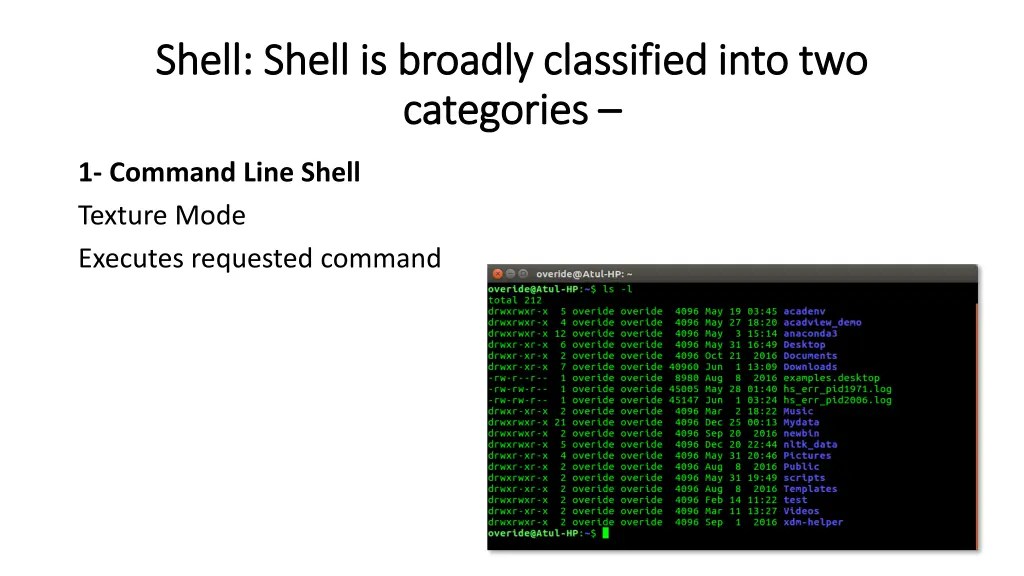 shell shell is broadly classified into two shell