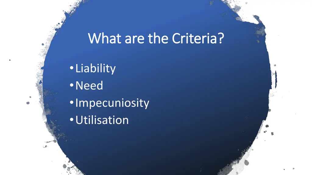 what are the criteria what are the criteria