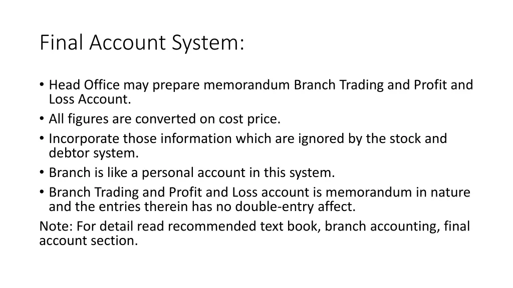 final account system