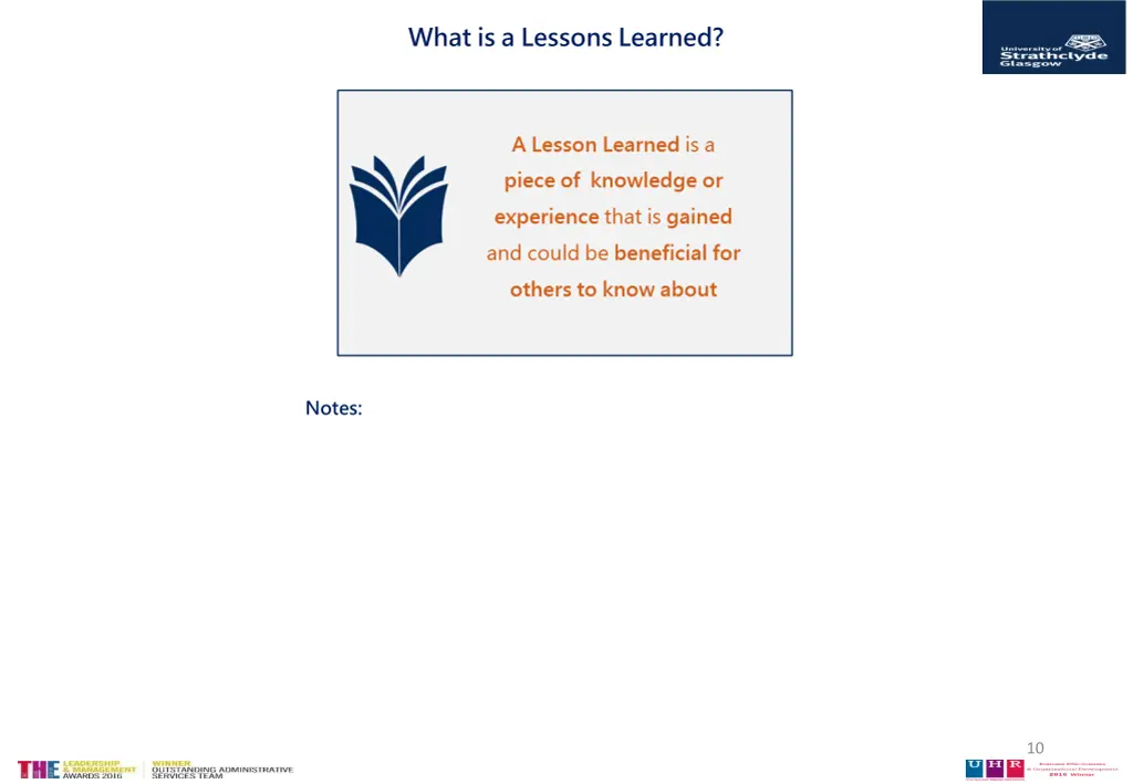 what is a lessons learned