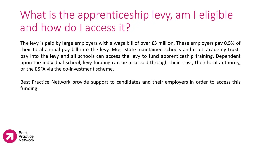 what is the apprenticeship levy am i eligible