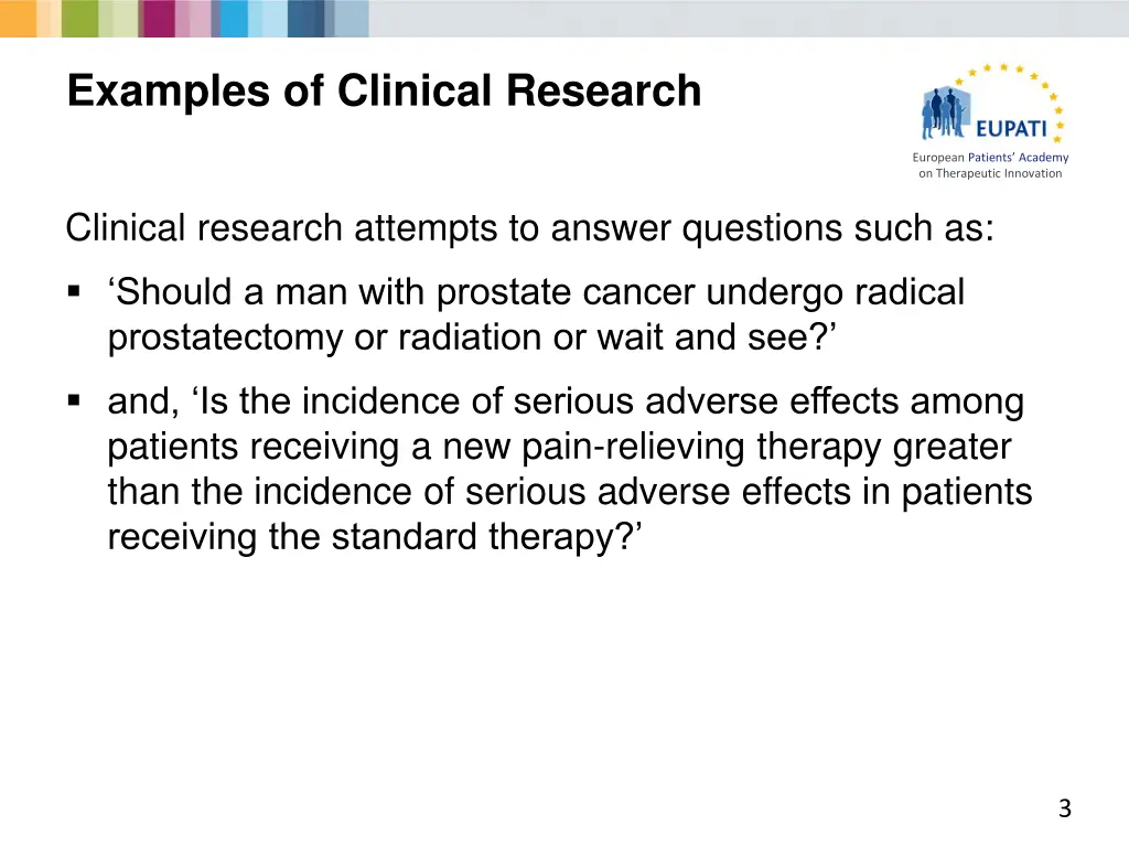 examples of clinical research