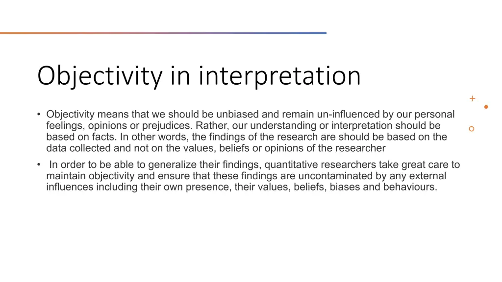 objectivity in interpretation