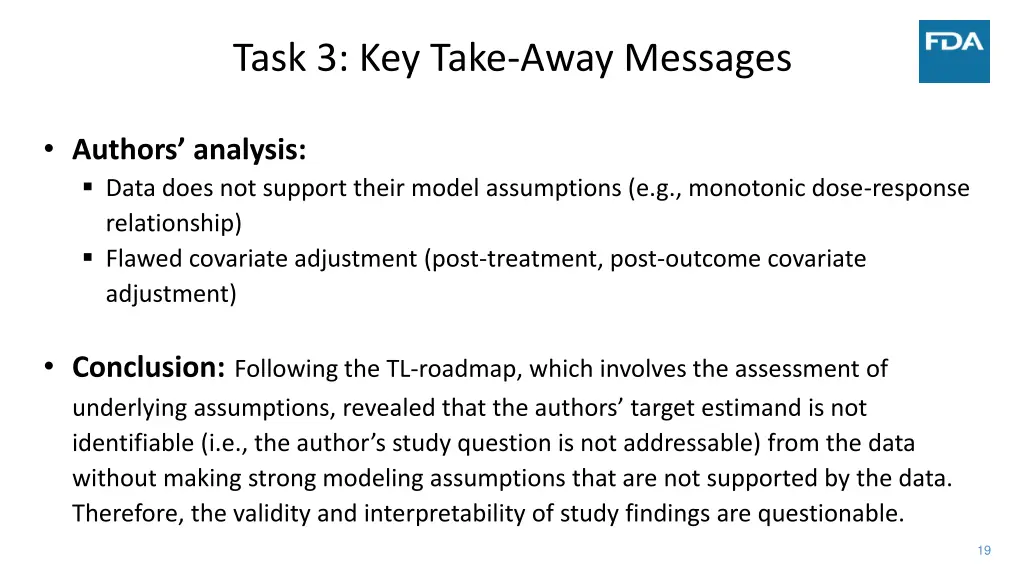 task 3 key take away messages