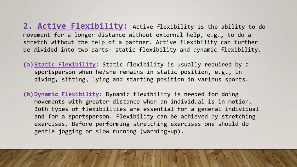 2 active flexibility active flexibility