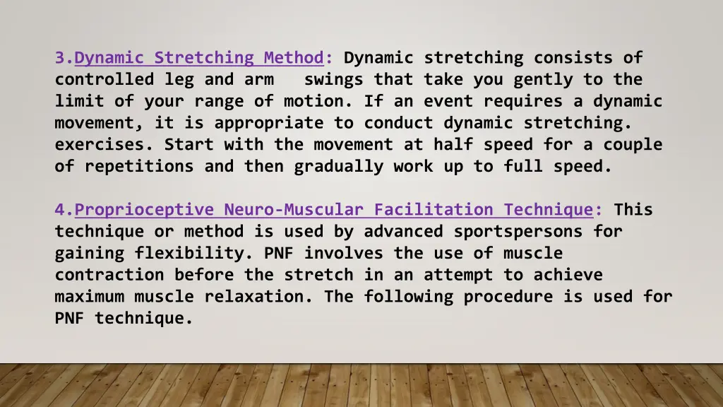 3 dynamic stretching method dynamic stretching