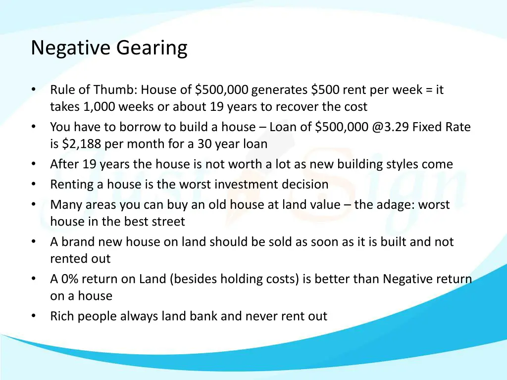 negative gearing