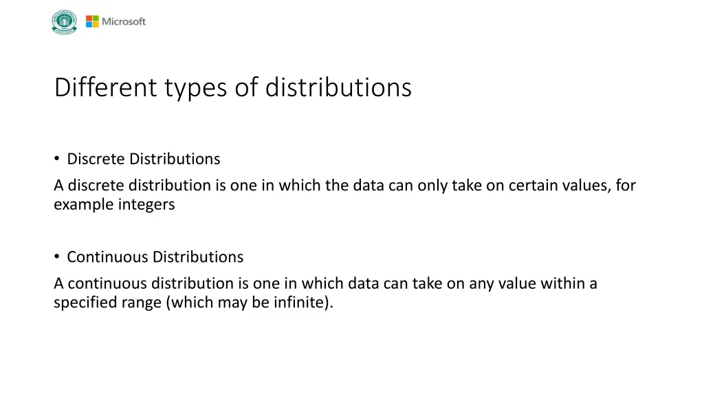 different types of distributions