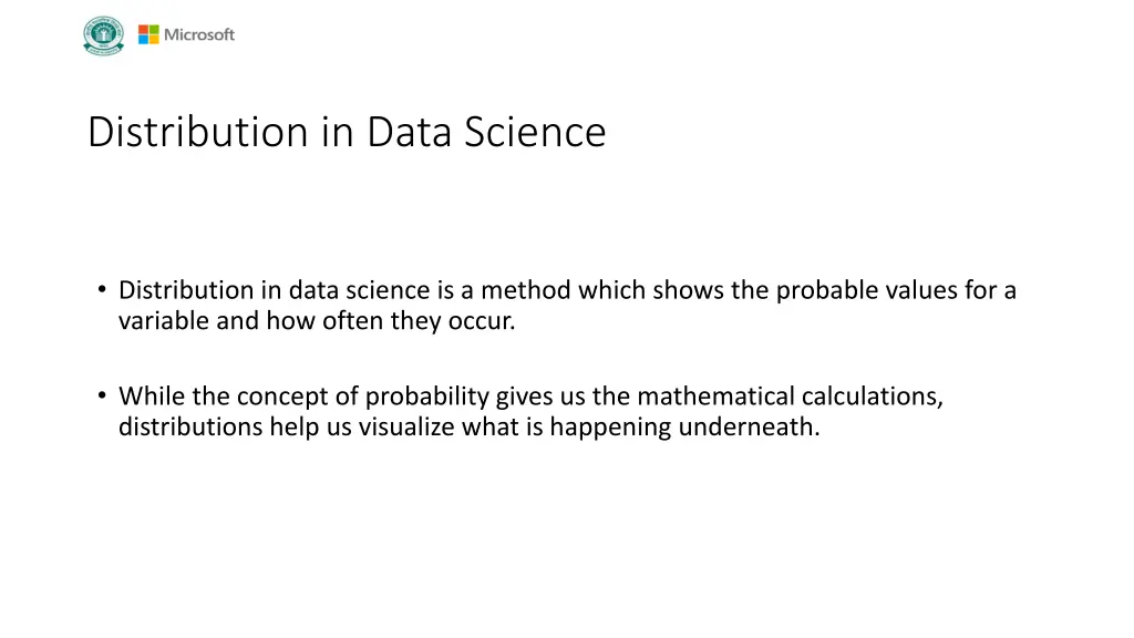 distribution in data science