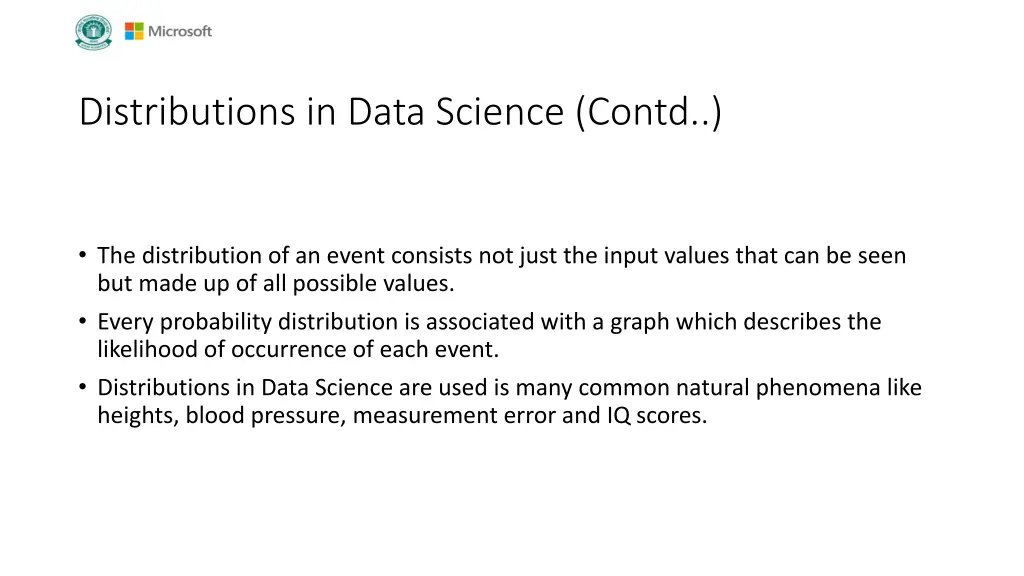 distributions in data science contd