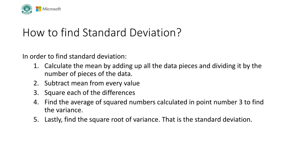 how to find standard deviation