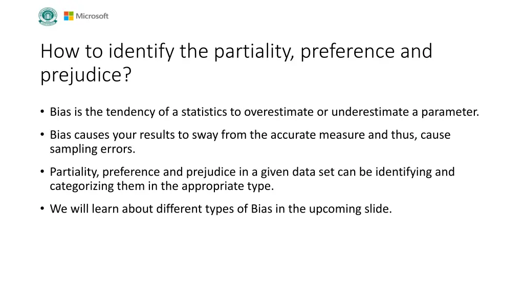 how to identify the partiality preference