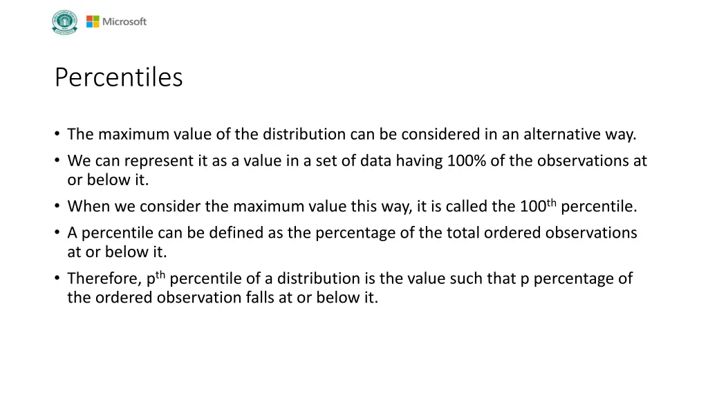 percentiles