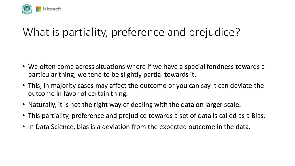 what is partiality preference and prejudice