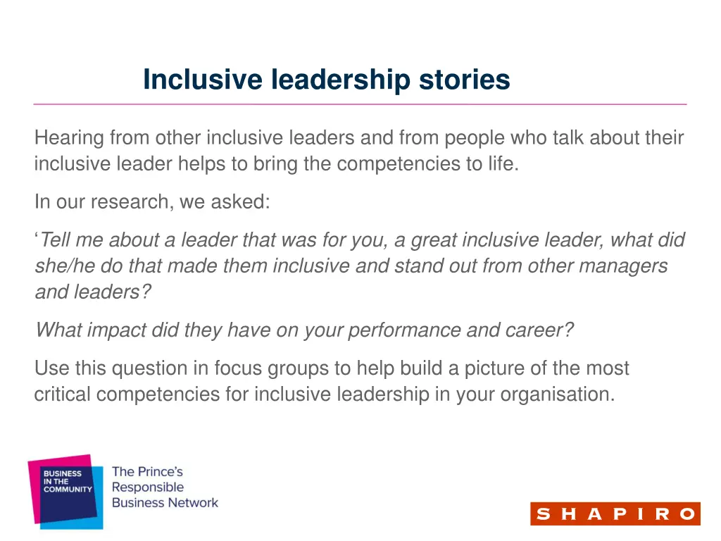 inclusive leadership stories