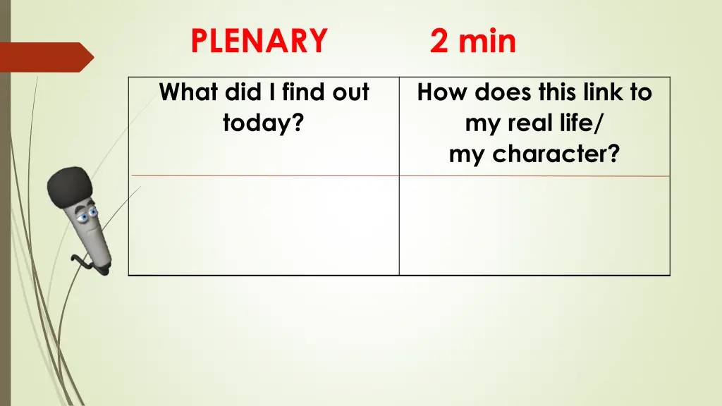 plenary 2 min