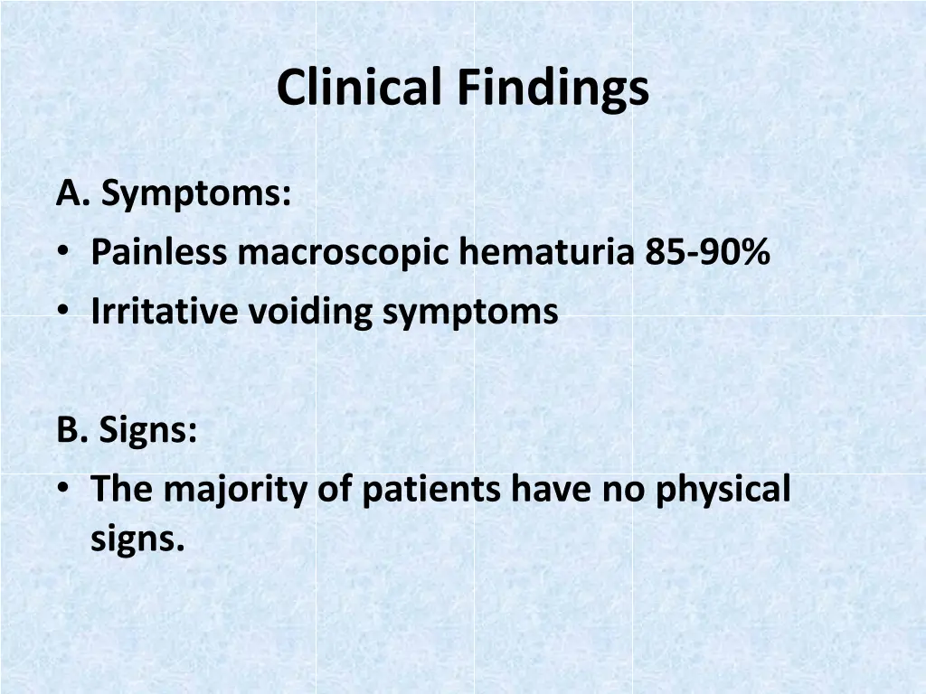 clinical findings