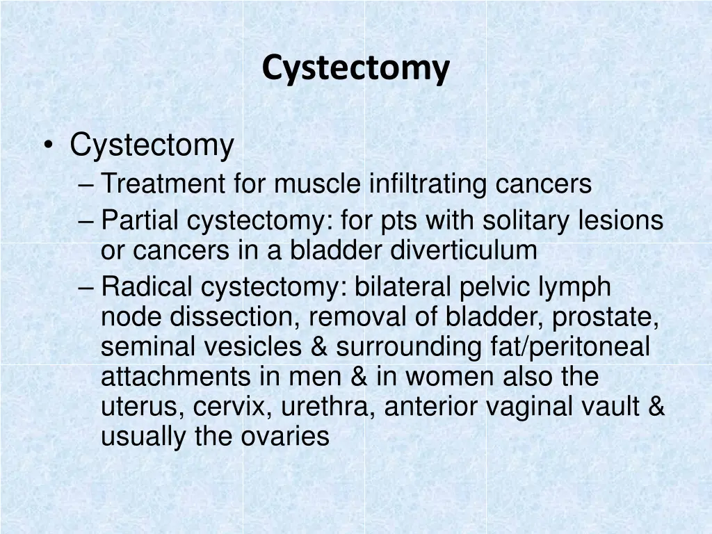 cystectomy