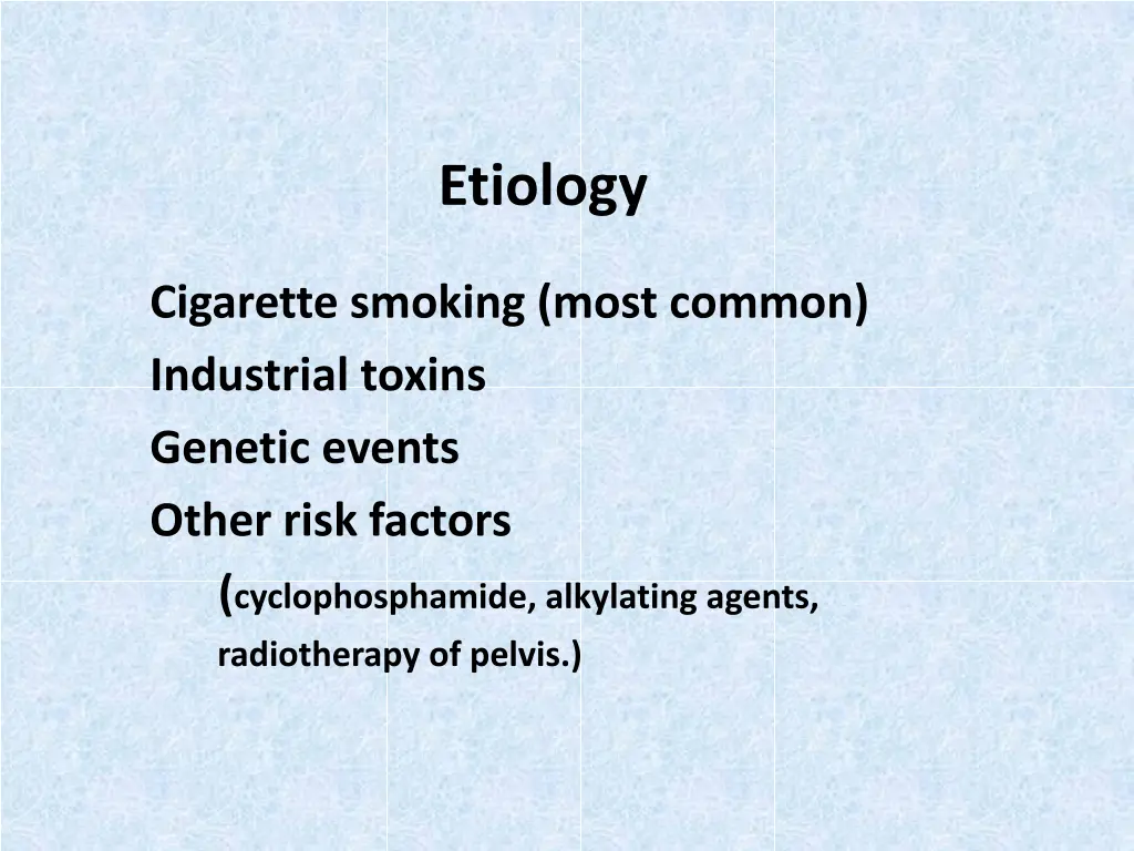 etiology