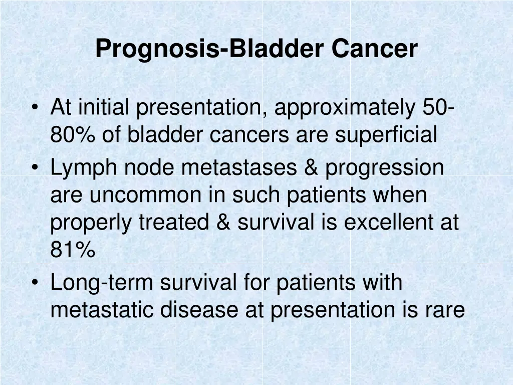 prognosis bladder cancer