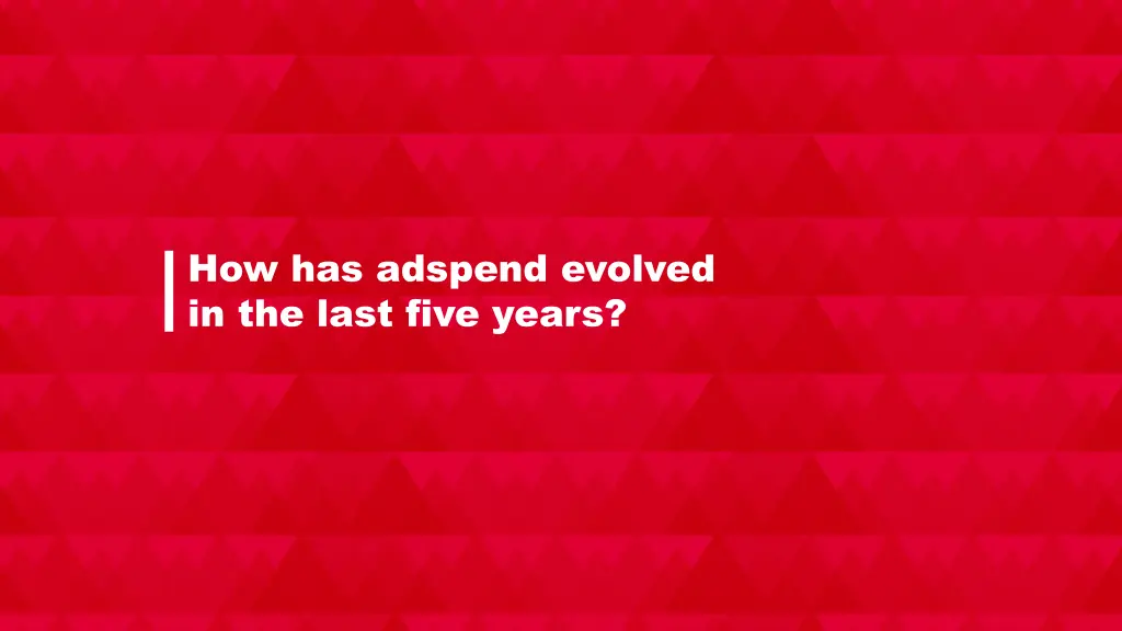 how has adspend evolved in the last five years