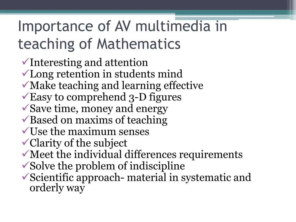 importance of av multimedia in teaching