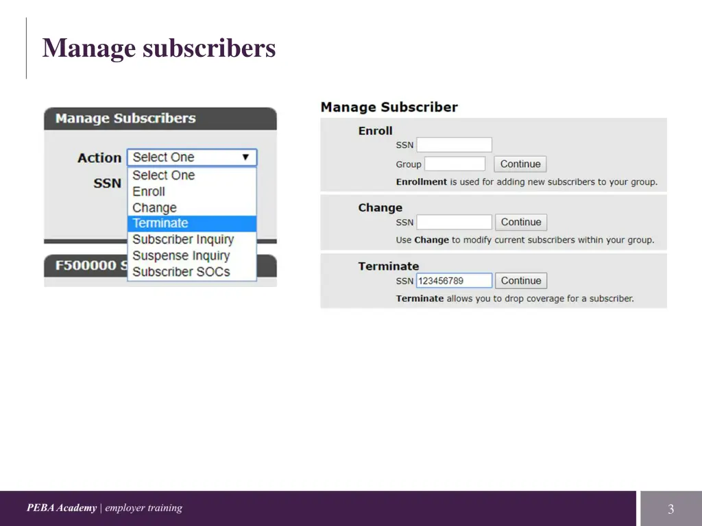 manage subscribers