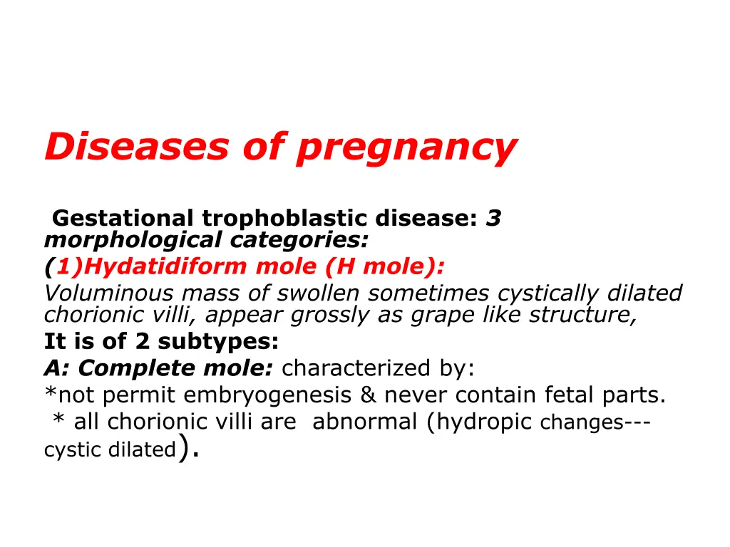 diseases of pregnancy