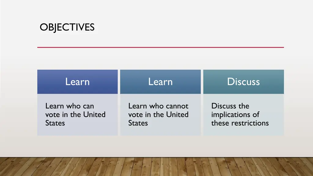 objectives