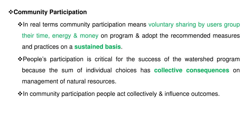 community participation