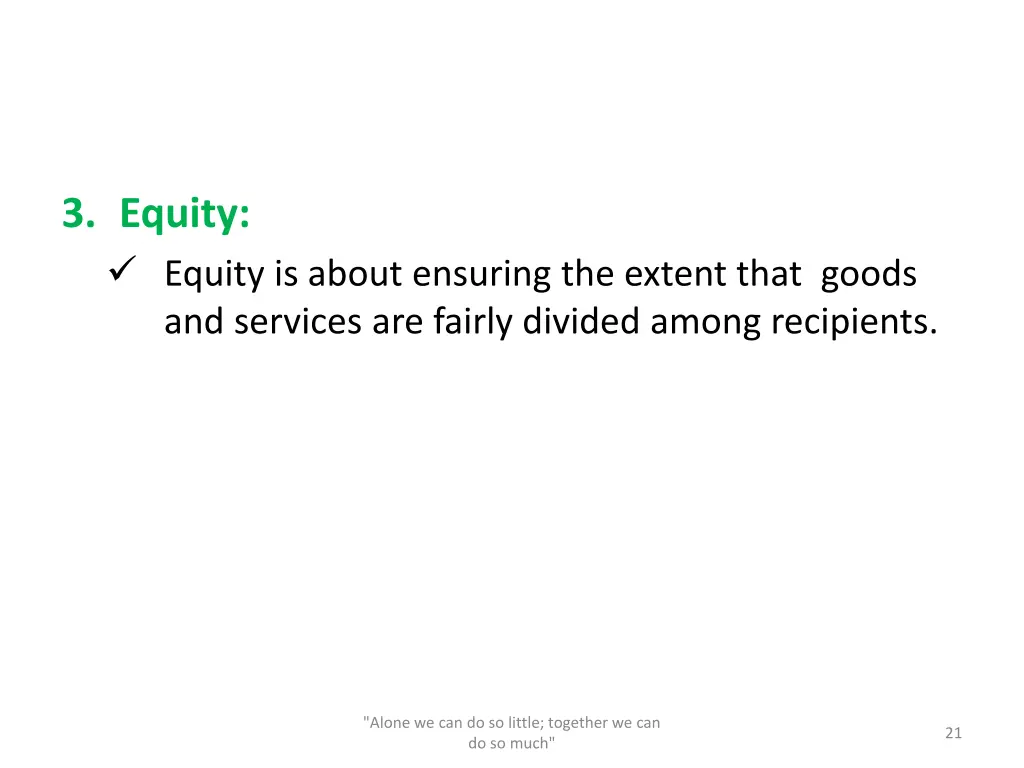 3 equity equity is about ensuring the extent that